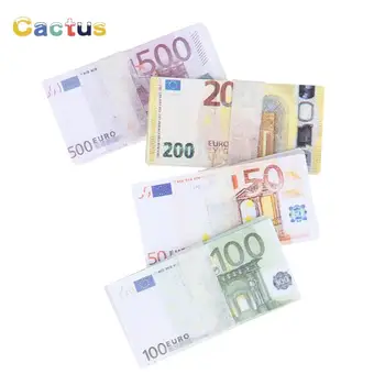 1 комплект 1: 12 Миниатюрни банкноти в кукла къща, евро, 50/100/200/500 евро, модел Детски подаръци, играчки за декор на сцената в хола