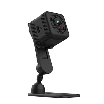 1 комплект мини-камера, с водоустойчив калъф, HD Smart Камера за нощно виждане за помещения, черна