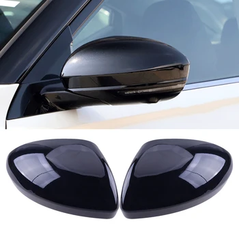 1 Чифт Тампон върху огледалото за обратно виждане с лявата и дясната страна на автомобила Лъскаво черен подходящ за Nissan Altima 2021 2019 2020
