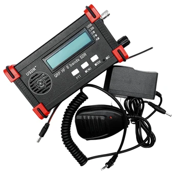 10 W Макс USDR USDX 10/15/17/20/30/40/60/80 М 8-Лентов SDR-Радиостанцията All Mode HF SSB QRP С Преносим Микрофон EU Plug Лесен за използване