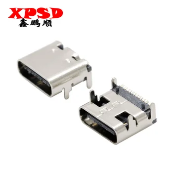 10шт 16-Пинов SMT-Контакти Micro USB Type C 3.1 Гнездовое Настаняване SMD DIP За проектиране на печатни платки САМ висока инжекция зареждане