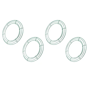 14-инчов метална рамка за венец, метални пръстени във формата на кръгъл венец, зелени, за да украсят дома за Коледно парти, направи си сам, комплект от 4