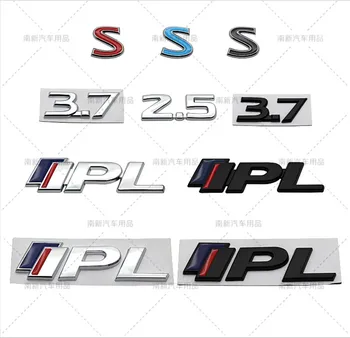 1бр 3D Метал S 3,7 2,5 IPL Емблемата на Преместване на Багажника на Колата стикер С логото на Infiniti Q50 Q50L G37 G25 QX70 FX35 FX37 Автостайлинг