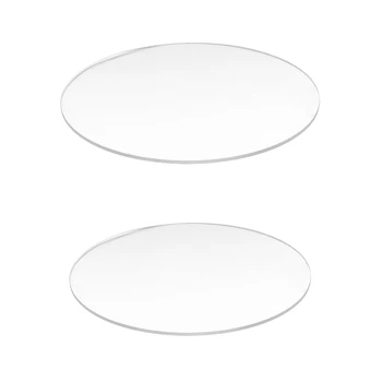 2 ЕЛЕМЕНТА Прозрачен огледално акрилно кръгъл диск с дебелина 3 мм и 70 мм и 60 мм
