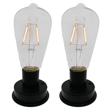 2 елемента Слънчева Led Лампа с нажежаема Жичка От Волфрам и 2800K Автоматични Сензори Светлина Ограда Нощни Светлини За Градинска Лампа (8,5 см)