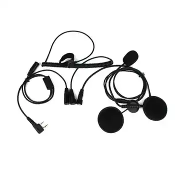 2-пинов микрофон ПР-слушалки Уоки Токи за мотоциклетни шлем за Kenwood Baofeng Retevis TYT Двустранно радио C2160A