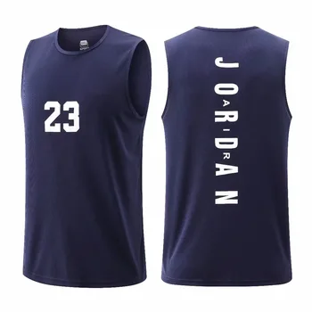 2021 Лятна мъжки ежедневни спортни баскетболно риза без ръкави, жилетка, тениска № 23, риза за фитнес, риза за джогинг, градинска риза