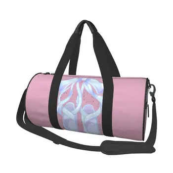 2023 Нови спортни чанти Dance Ballet Pink Girls Sports Kawaii, пътна спортна чанта, Големи чанти в ретро стил, мъжки дизайнерски преносима чанта за фитнес