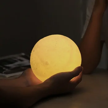 2024 Ново Осветление Лунна led лампа със стойка Звезден нощно Нови 3D детски подарък осветителни тела за естетически торшера