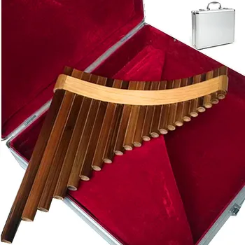 22 Тръби Професионална бамбук флейта Извити Флейтата ръчно изработени flauta xiao Музикален Инструмент Pan flute изпрати кутия от алуминиева сплав