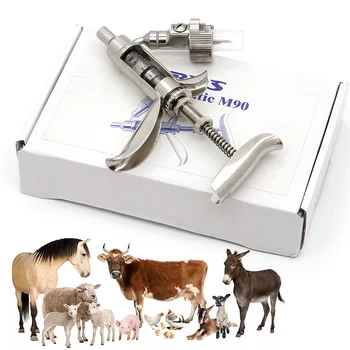 3 мл Автоматична спринцовка непрекъснато действие за животновъдството, Ветеринарната обзавеждане, Автоматичен пистолет за ваксинация на крави, свине, овце от неръждаема стомана, Автоматичен Пистолет за ваксинация на крави, свине, овце