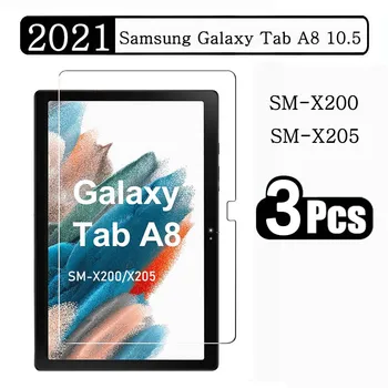 (3 опаковки) Закалено Стъкло За Samsung Galaxy Tab A8 10.5 2021 SM-X200 SM-X205 X200 X205 Защитно Фолио За екрана на Таблета със защита от Надраскване