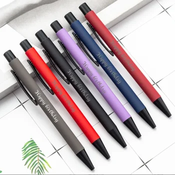 5 Метални Многоцветни химикалки Алуминиев прът Маслен Химикалка писалка Рекламен текст Гравиране Избор на лого на Промоция с Подарък дръжка