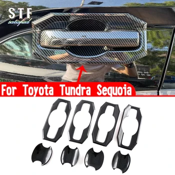 ABS Врата Дръжка на Капака на Купата Завърши Чаша Формоване Гарнитура Аксесоари Етикети За Toyota Tundra Sequoia 2022 2023