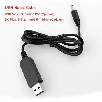 Banggood Кабелна връзка USB Power Boost от DC 5V до DC 9V / 12V Нагоре модул Конвертор USB Кабел-адаптер 5.5* 2.1 mm / 3.5* 1.35 мм Plug