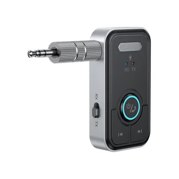 Bluetooth 5.3 Авто аудиоадаптер AUX Приемник с жак 3,5 мм за Безжична аудиопередатчик за кола, слушалки, тонколони на телевизора