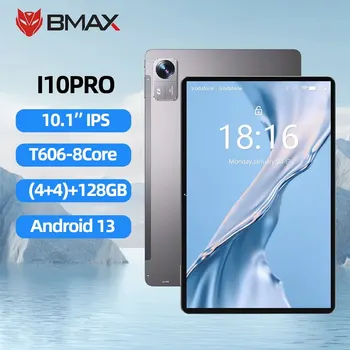 BMAX I10 Pro 10.1-инчов таблет за телефонни разговори на Android 13 с резолюция 1280x800 T606 Восьмиядерный 8 GB (4 GB памет + 4 GB разширяване) на 128 GB ROM 4G мрежа