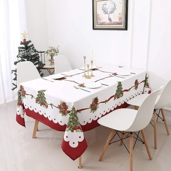 Bożonarodzeniowy kwiatowy drukowane obrusy odporny na plamy obrusy strona główna kuchnia jadalnia Decor Party prezenty