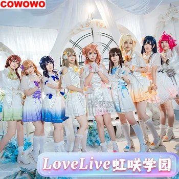 COWOWO Lovelive 5-аз съм на училище Нидзигасаки Cosplay Костюм Cos Game Аниме Парти Униформи Хелоуин Ролева облекло