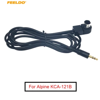 FEELDO 5шт Автомобилното Радио, 3.5 мм Мъжки Въвеждане на Интерфейс Аудио Музика Aux Кабел-Адаптер за Alpine KCA-121B Ai-net Connector Портове #MX6251