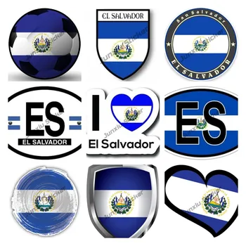 I Love EL Salvador Decal Customola Стикер с флага на страната на Салвадор Стикер Bumber Decal Автомобилни Аксесоари, Креативни Стикери Декор