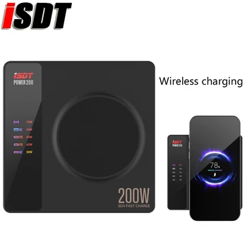 ISDT POWER 200 200X AC100 ~ 240V 200 W, Безжична Мультипротоколная Независима Канална Такса APP Connection За Iphone Huawei