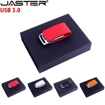 JASTER Креативен Подарък USB Флаш Памет от 128 GB Кожена Дръжка-Диск 63 GB Безплатен Потребителски Логото USB-Памет 32 GB Високоскоростен U-диск 16 GB На Поръчка
