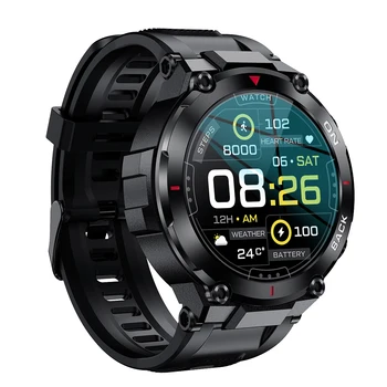 K37 GPS Smart-часовници 1,32 IPS 480 ма Фитнес Тракер 24/7 Сърдечната Честота IP68 Водоустойчив Blood ox Спорт На Открито Smartwatch За Мъже