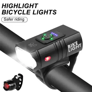 Led велосипеден фенер 1000LM USB волтова батерия дисплей за хранене Предната лампа за планински шоссейного наем Фенерче Велосипедни фарове Аксесоари