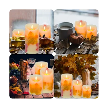 Led Електронни свещи Имитация на Клен Люлка Деня на Благодарността, Коледа Украса на хотела Електронни Свещи