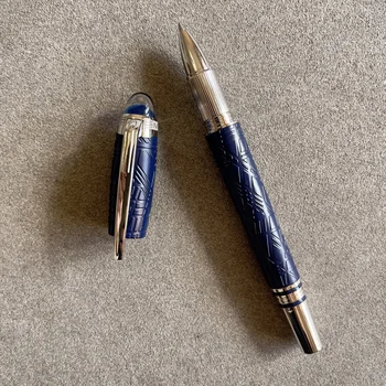 MB Pen Monte Blue Star Metal Special Edition Луксозна химикалка писалка Сценарист Signature Blance Ink Fountain Pen