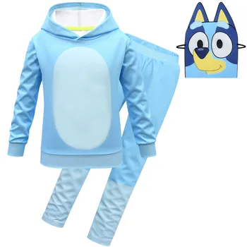 Moose Bluey Family Bluey Детска анимационна облекло за ролеви игри, дрехи за изказвания, сценична облекло за cosplay, комплект детски блузи