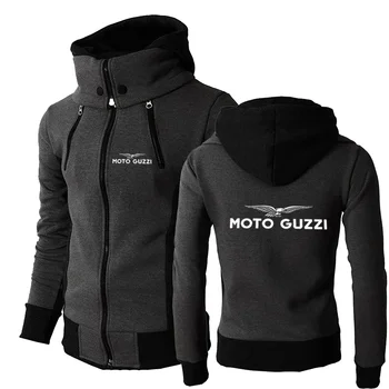 Moto Guzzi 90 Мотоциклетът Мъжки Hoody С качулка с цип, Нов Стил, Пролет-Есен, Благородна Гореща Разпродажба, три-цветни Ежедневни Удобни Капаци