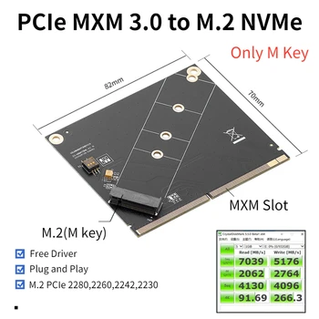 MXM-NVME Адаптер Странично Board Конвертор PCIe MXM 3.0 на M. 2 Поддръжка на Карти за разширяване на NVME 2230 2242 2260 2280 M2 NVME SSD за PC