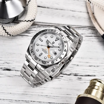 Pagani Design 2023 Нови 42-миллиметровые луксозни мъжки автоматично механичен часовник със сапфир покритие от неръждаема стомана водоустойчив часовник до 10 бара за мъже