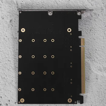 PCIE 4-портов карта за разширяване на M. 2 NVEM SSD-памет, дънна платка на компютър, карта за разширяване на твърдотелно устройство