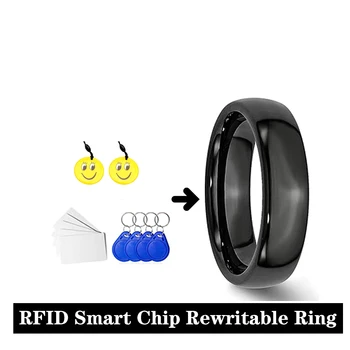 RFID Smart Чип Перезаписываемое Ring Ring ID IC Копирни Етикета на 125 khz 13,56 Mhz Икона Клонинг Водоустойчив Ключ CUID T5577 Запис на копирната машина Знак