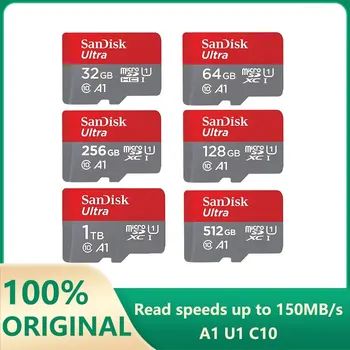 Sandisk Ultra Micro SD 128 GB 32 GB 64 GB, 256 GB И 400 GB, 512 GB И 1 TB Micro SD Карта SD / TF Flash-карта карта с Памет 128 GB microSD карта за телефон