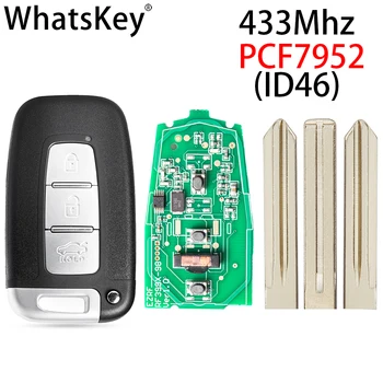 WhatsKey Smart Remote Key 433 Mhz PCF7952 ID46 Чип За Hyundai I30 I45 Ix35 Tucson Elantra Veloster Equus, Genesis Sonata За Kia