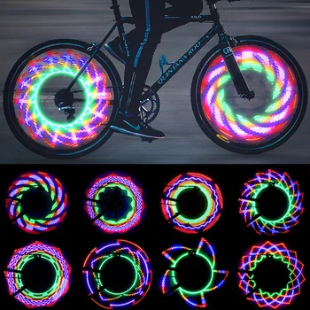 ZK30 Нов велосипеден фенер със спици Индукционный led цветни велосипеден лампа Сигнална лампа за сигурност Пътен велосипед, Мотоциклет Автомобил Аксесоари за колоездене