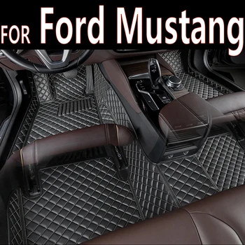 Автомобилни постелки от изкуствена кожа по поръчка за Ford Mustang 2015-2023 Детайли на интериора Автомобилни аксесоари