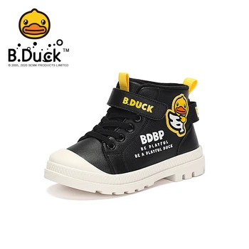 Б. Duck/ Бели ежедневни обувки за момчета и момичета, маркови детски обувки Martin, детски обувки за ходене, памучен обувки за деца, дишащи, плътна