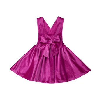 Бутик за дрехи за момичета с малки деца Коприна кадифе каишка за момичета Лятно ежедневното рокля Сарафан Облекло