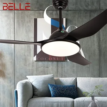 Вентилатори BELLE, комплект осветителни тела с дистанционно управление, 3 цвята, модерна led лампа за спални, Трапезария, спалня, хол, Ресторант