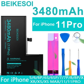 Висококачествена Акумулаторна батерия BEIKESOI с Нулев цикъл за iPhone 11 12 13 Pro X XS Max за Литиева батерия iPhone
