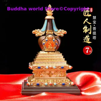 висококачествена буда Пагода ДОМАШЕН ефективен тантра талисман на Тибетския будизъм Златна кула ступа неофициален Статуя на пагода Бодхи