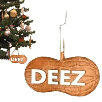 Вкусен украшение Deez, Арахисовый висулка, Уникални Фъстъчено Подвесное украса за Коледната елха, 2D Плоски Забавно Украса Новост