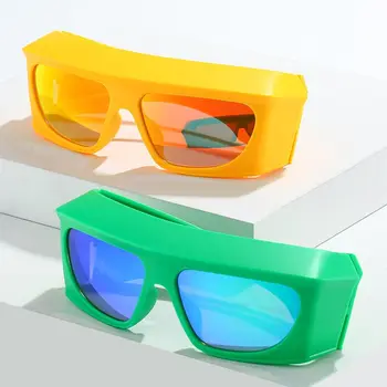 Дамски мъжки слънчеви очила в стил хип-хоп в открито 2023 нови нюанси в стил steampunk, спортни слънчеви очила Y2K