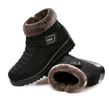 Дамски полусапожки голям размер, зимни обувки за жени, зимни топли обувки, модни зимни обувки, топла плюшен дамски обувки.
