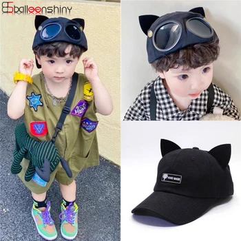 Детска шапка BalleenShiny, лятна шапка-авиатор, с уши от слънчеви очила, универсална бейзболна шапка за деца и възрастни, индивидуален подарък